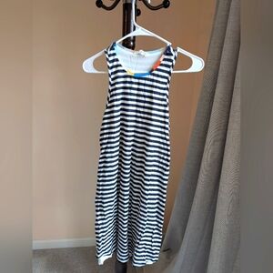 Cute navy striped dress from Anthropologie